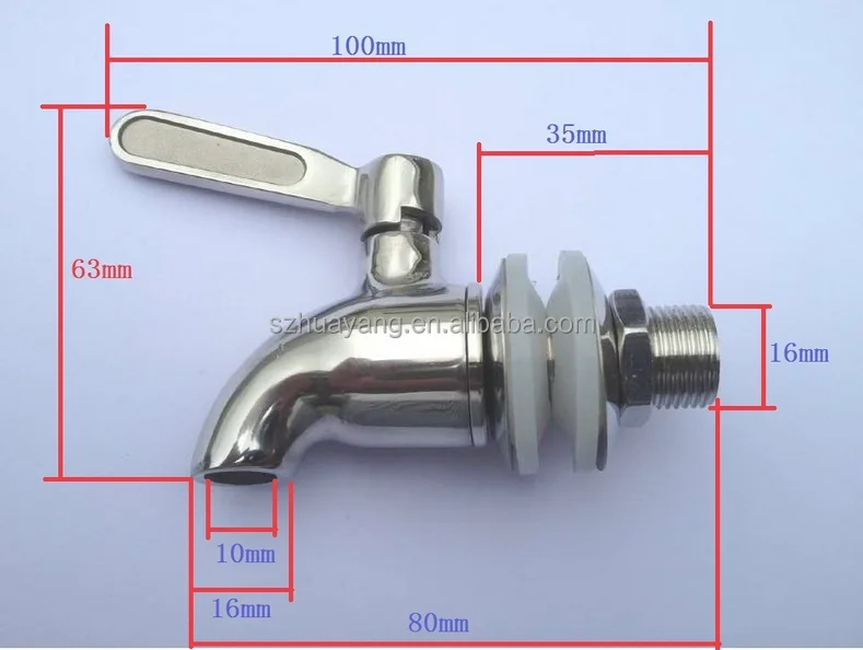 Stainless Steel 304 Polished Beverage Dispenser Replacement beer Faucet