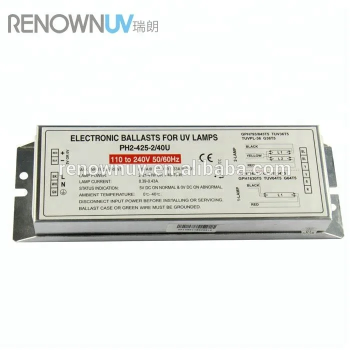 High quality UV lamp ballast for 2x24w UV lamp lighting