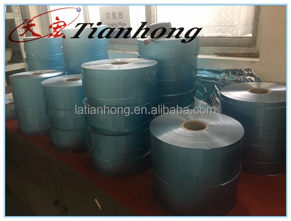 blue colored aluminum mylar foil jumbo roll