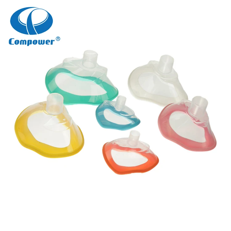CE ISO Face Type Disposable Pvc Free Anesthesia Mask Without Inflation Valve