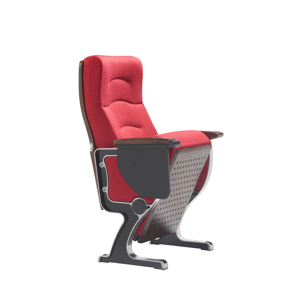 University lecture hall folding auditorium chair with writing desk