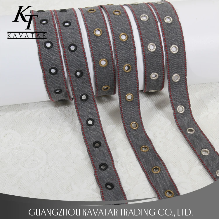 Cheap price wholesale eyelet trim tape in stock Eyelet belt