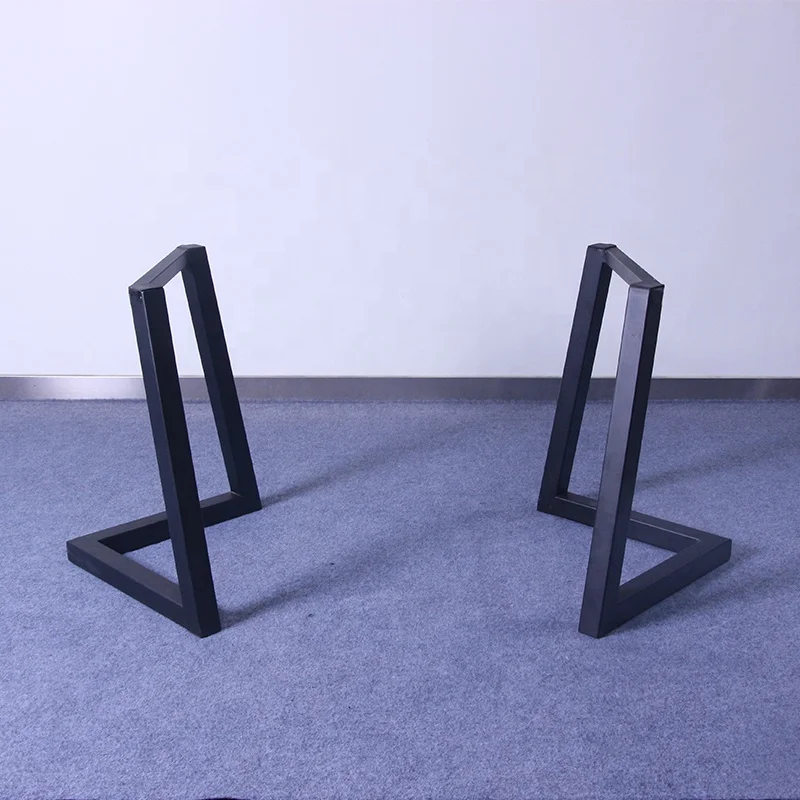Wholesale various models wrought iron table base wood slab cast iron table base for sale iron table leg