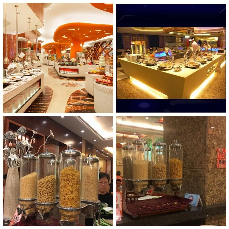 OKEY Catering buffet items server dry food storage container plastic hotel clear acrylic wall mounted cereal dispenser
