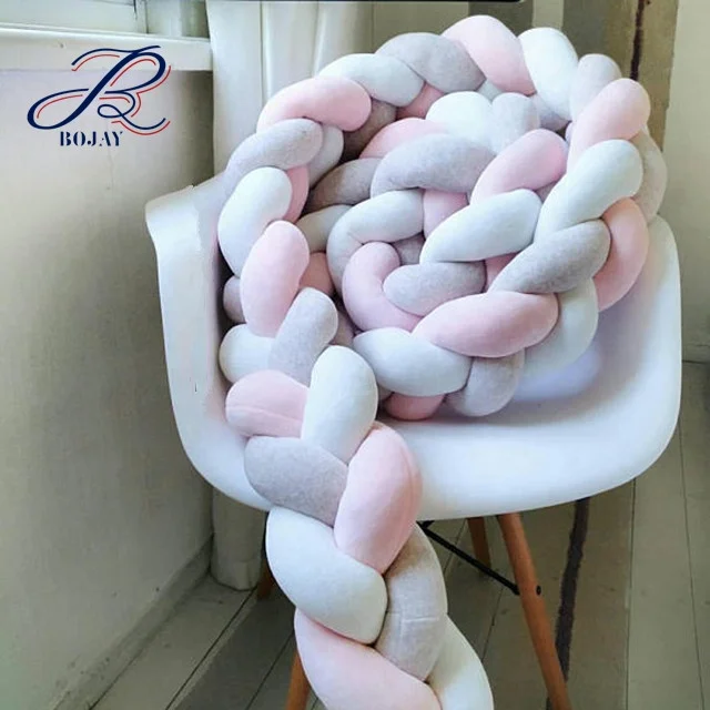 Wholesale Baby Crib Bumper Handmade Baby Bed Bumper Designer Cushion 2M, 3M Baby Crib Bumper
