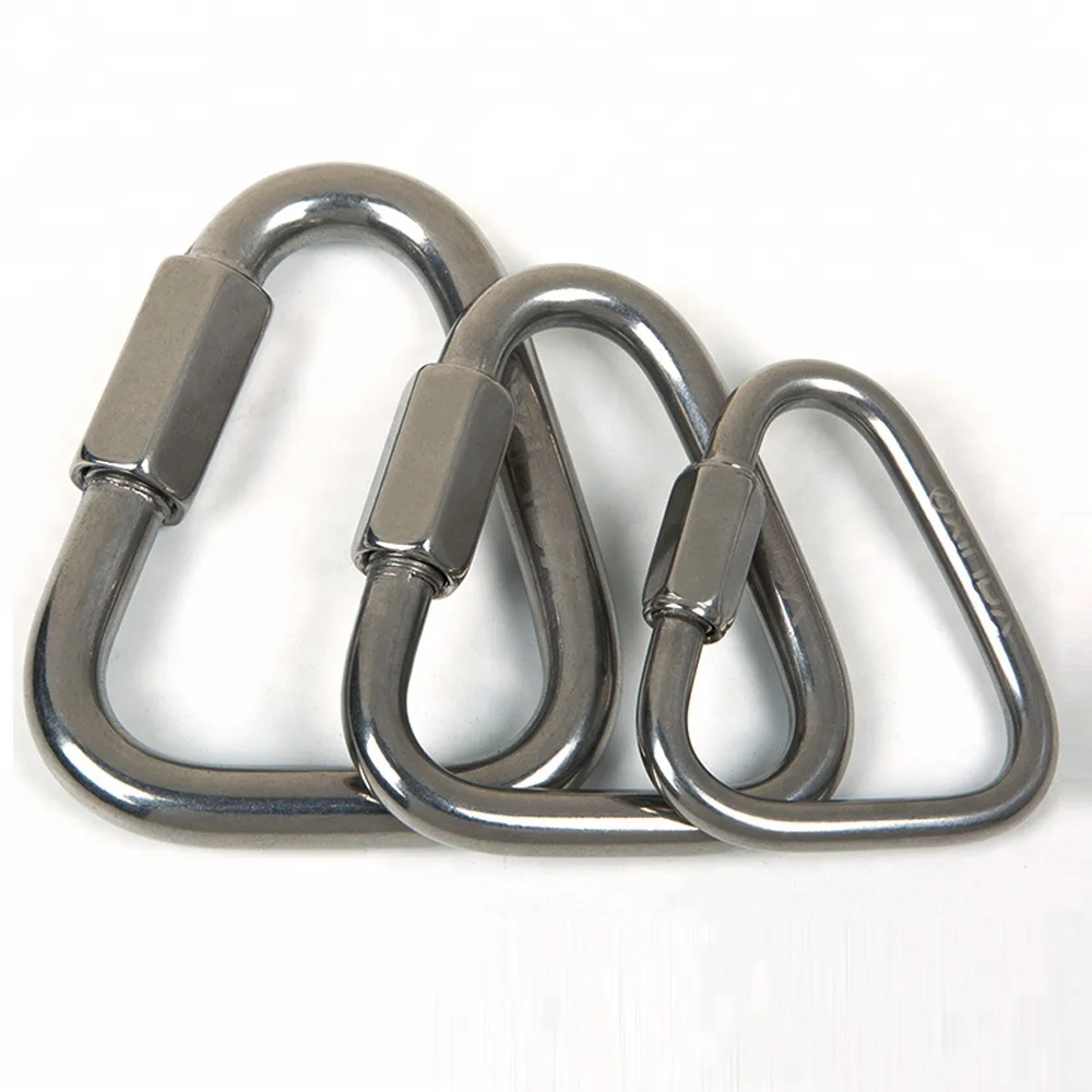 XINDA maillon rapide quick links delta stainless steel carabiner heavy duty for climbing rope access working at height