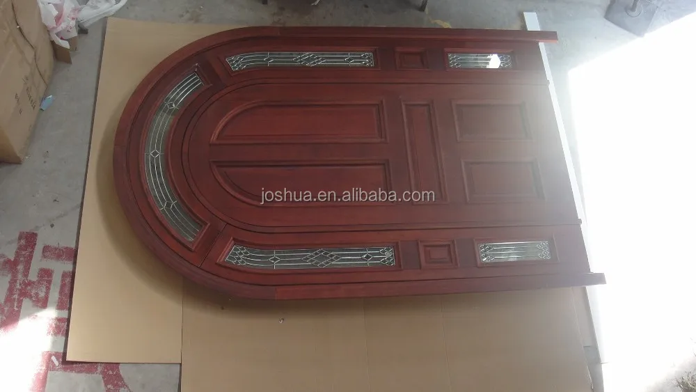 
Arched Top African mahogany solid wood entry door 