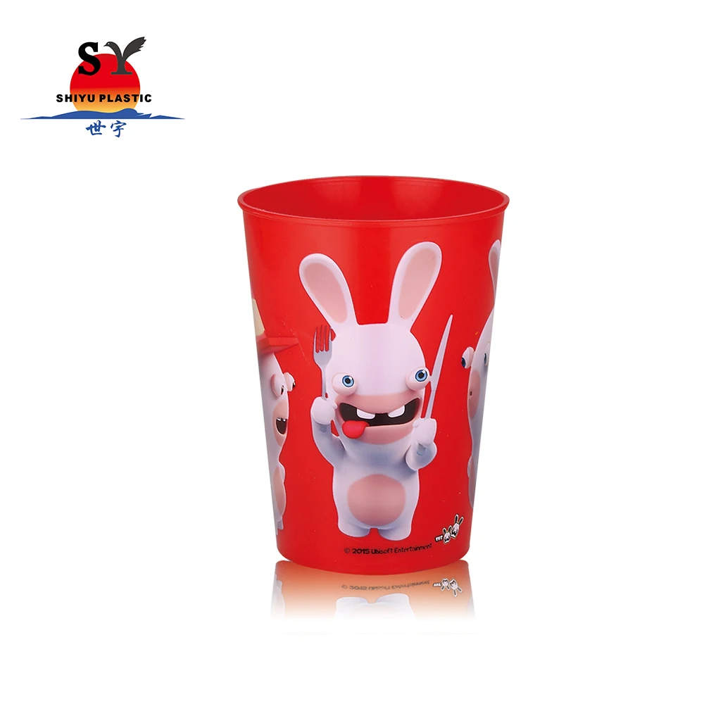 300ml Red Plastic Gift Cup Eco-Friendly Classic Design PP Cup Set Food Grade for Outdoor Drinkware Promotion