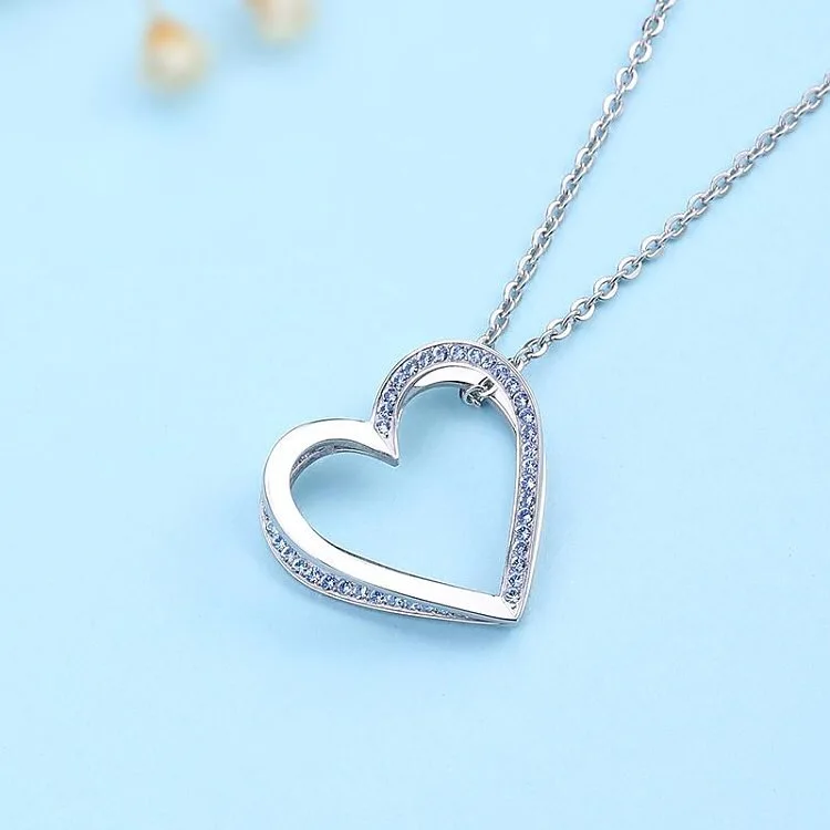2020 Popular Double Solid Heart Shape Necklace 316L Stainless Steel Pendant Love Necklace