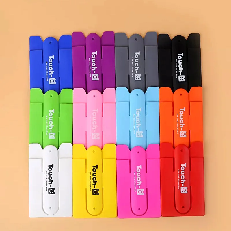 Cheap Cost Custom Logo Card Holder Pocket Sticky Phone Silicone ID Credit Card Holder