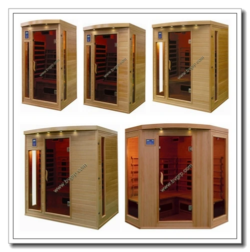 
New Product Decoration Four Person Wooden Outdoor Far Infrared Sauna Room 