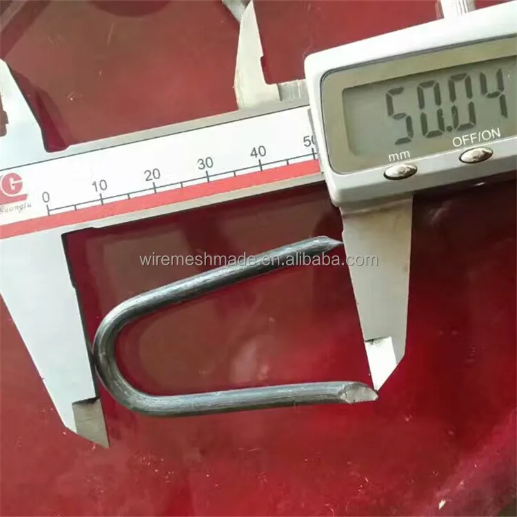 Electro Galvanized U Shape Nails Used with Barbed Wire