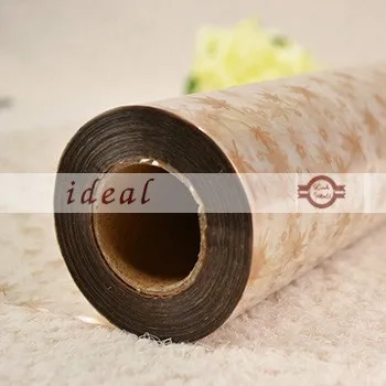
70CM*100M thickness 0.038MM pritted transparent plastic roll for flowers packing 