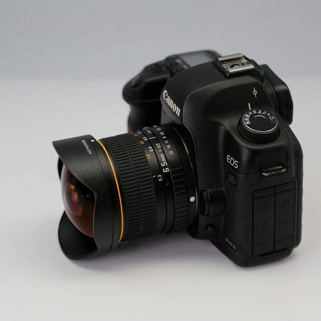 Kapkur Wide Angle M4/3 8mm Mirrorless Digital Camera Fisheye Lens F3.8 C Mount For Dslr Camera