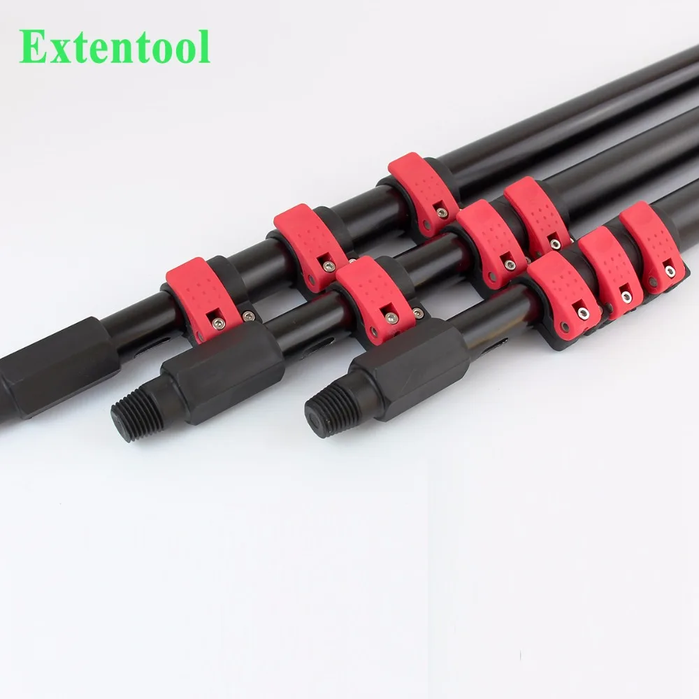 Extentool Water fed pole brush with long handle telescopic pole for solar panel cleaning equipment