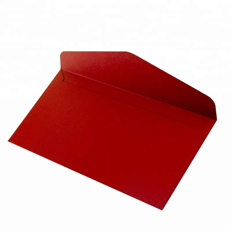 Eco-friendly Custom High End Wedding Red Invitation Paper Envelope