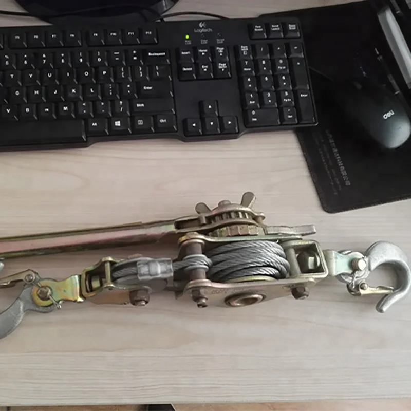 1 2 3 tone Ton Hand Wire Rope Ratchet hydraulic steel electrical Cable Puller 1000 2000 3000 kgs