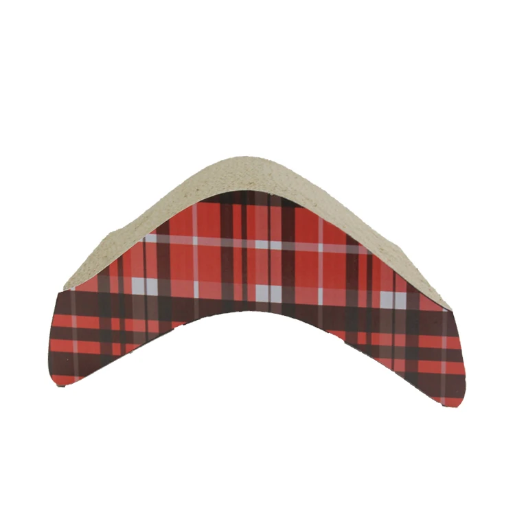 Hot Red lattice V-type cat scratcher corrugated cardboard scraper