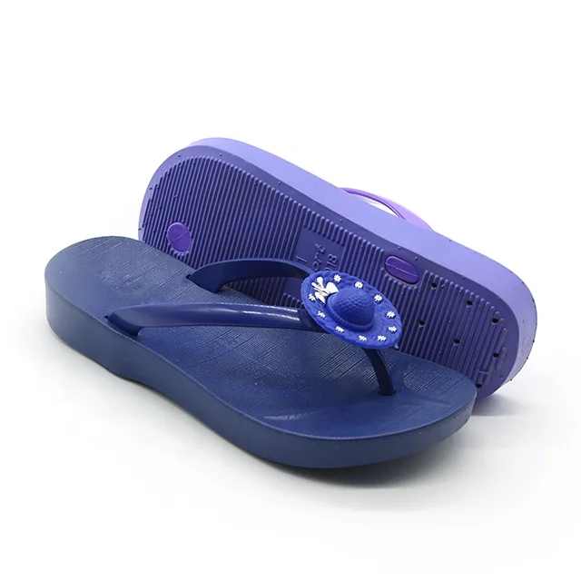 Solid Color Popular PVC Thongs Strap Sandals Kids Flip Flops