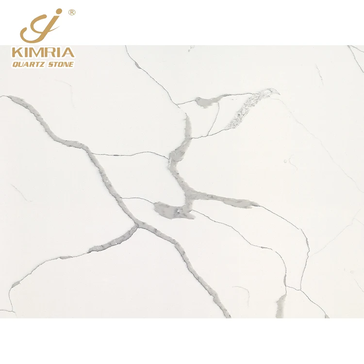 Custom design anti-scratch kitchen worktops white quartz stone slab countertop island top dining table