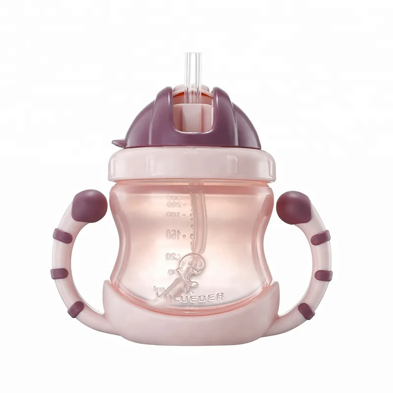 
BPA free funny baby training cup drinking water baby cup with straw 