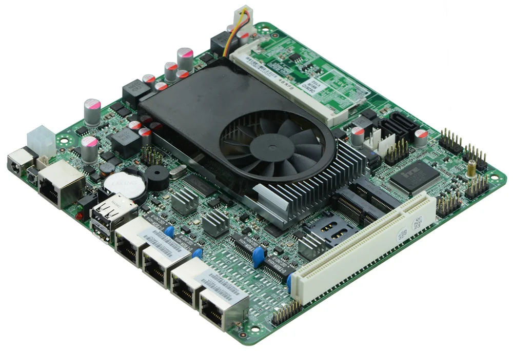 1U стойку сервер сети брандмауэра DDR3 2 ГБ RAM server Atom D525 4 Lan rack network маршрутизатор материнская плата