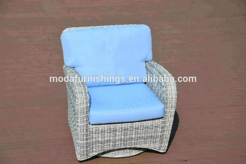 Красивые Плетеные садовые кресла-качалки из ротанга для наружного дворика, набор стеклянных обеденных столов