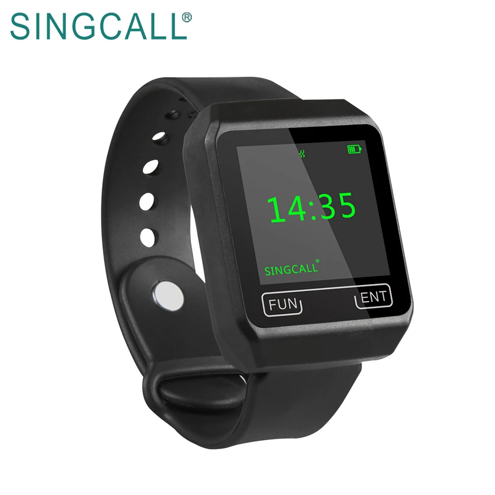 SINGCALL 433 92 МГц наручный пейджер для ресторана Беспроводная система