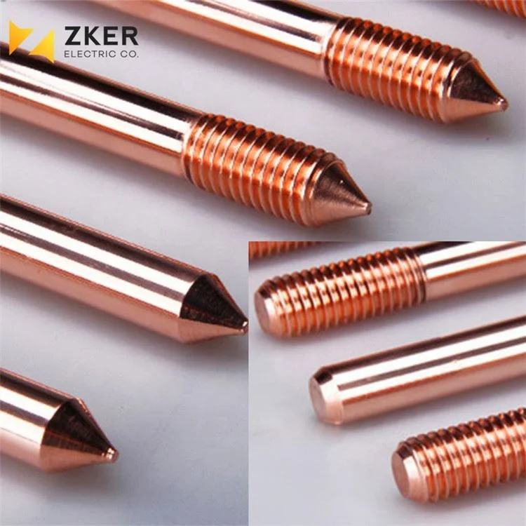 Real manufacture copper bonded ground rod bar copper clad steel earth rod