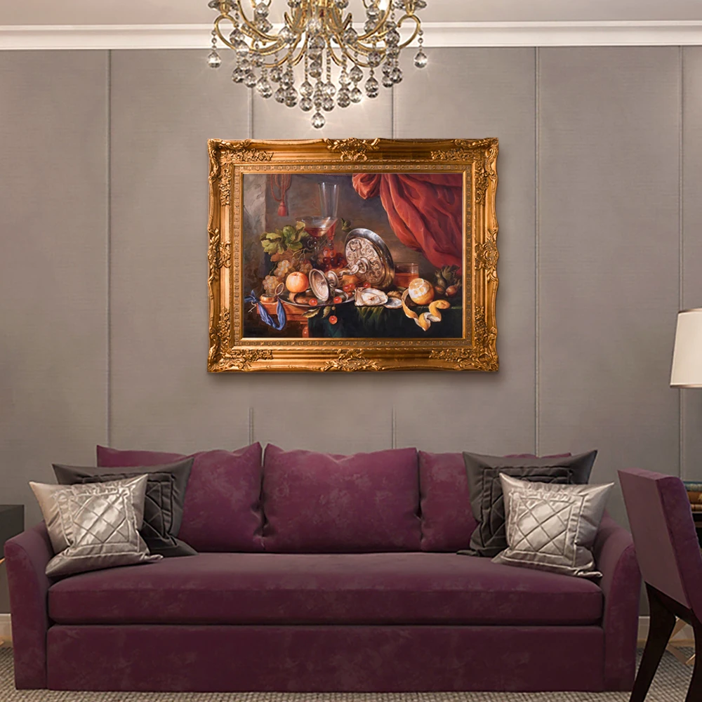 Известная классическая настольная картина маслом на заказ, фрукты, винные бутылки