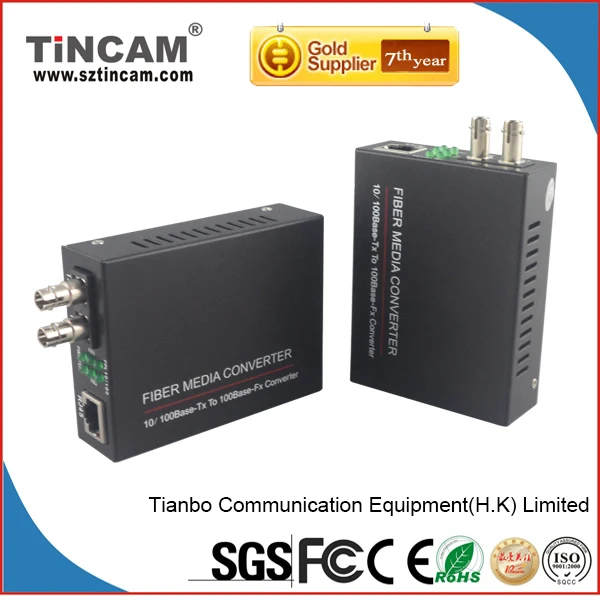 Волоконно-Оптические Media Converter 10/100 Мбит RJ45 Multi-режим 850nm/1310nm/550 М Дуплекс Волокна ST Порт Конвертер