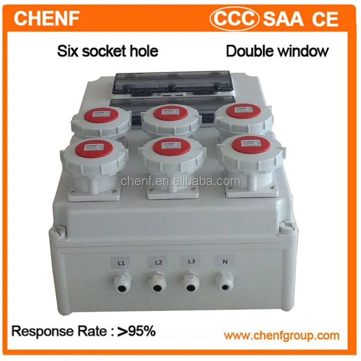 Индивидуальные IP67 CE мобильные распределительные платы, Европа, уличная Временная розетка управления питанием, 6 каналов
