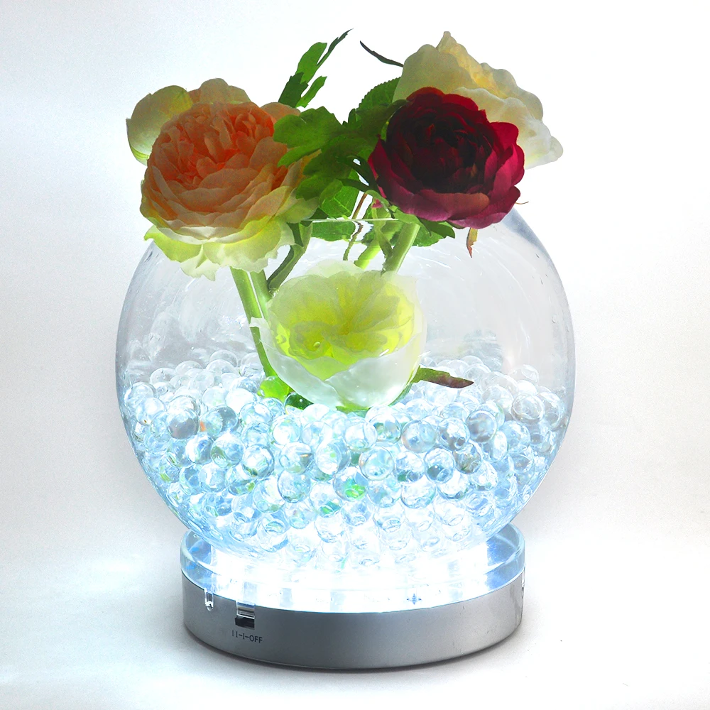 Best Quality Super Bright 31-6inch Led Uplighter Table Acrylic Chandelier Centerpieces Light Base 3AA Battery Powered Vase Decor