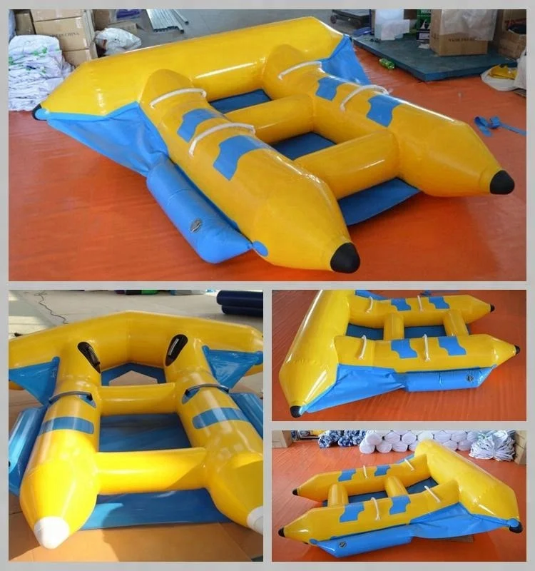 2 Rider Inflatable Fly Fish Towable Banana Boat Tube For Beach Games