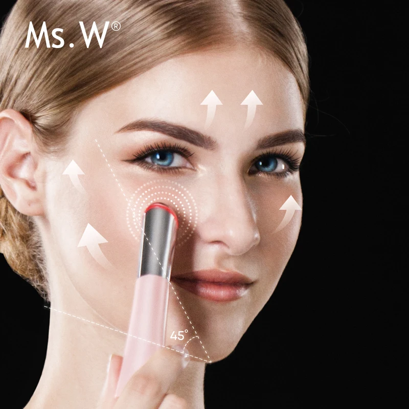 
China manufacturer Ms.W mini eye bag removal portable vibration ionic skin care massage machine 