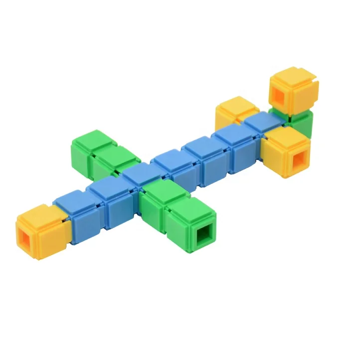 Plastic link toy kindergartens plastic connecting building blocks for kids