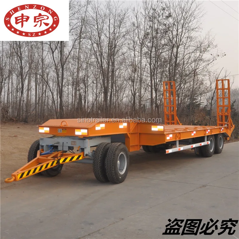 24 tons excavator trailer with climb ramp for tractor