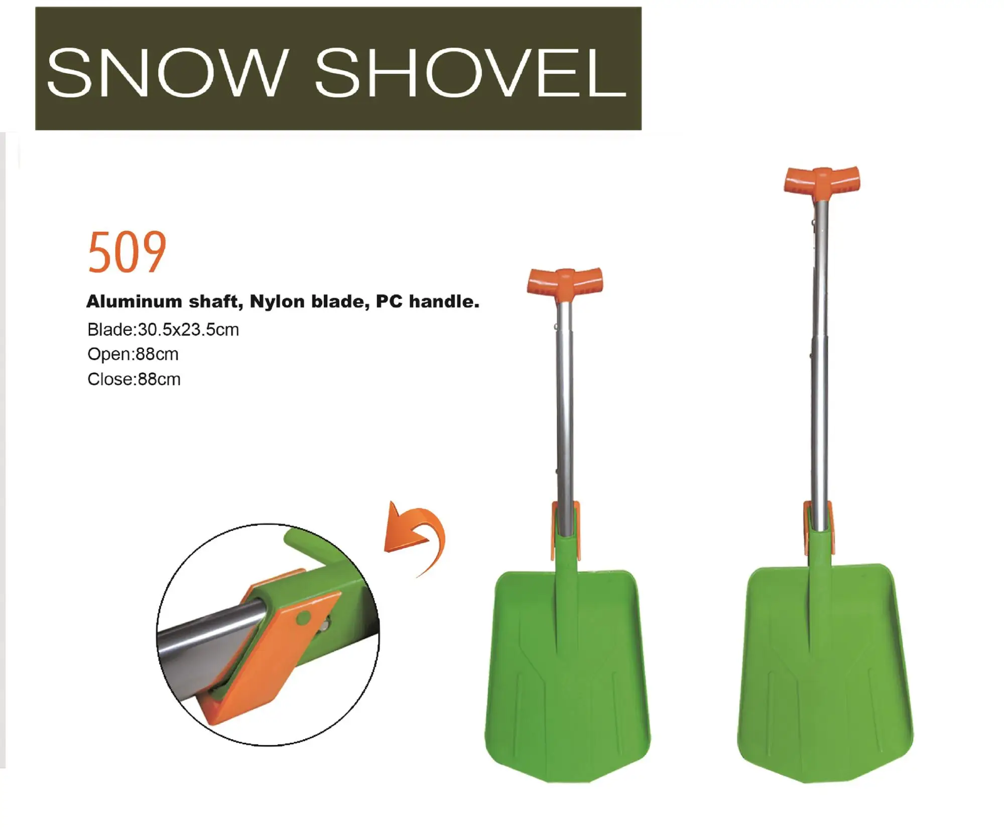 
MIHUI new plastic snow shovel pusher factory over 16 years 