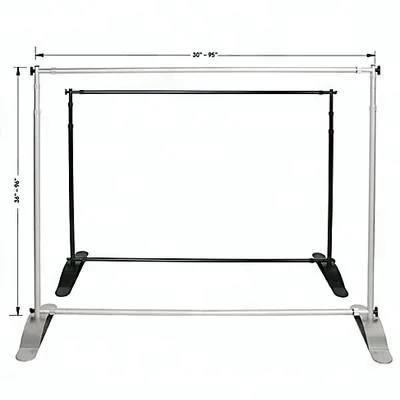 Adjustable aluminum telescopic banner stand for trade show exhibit