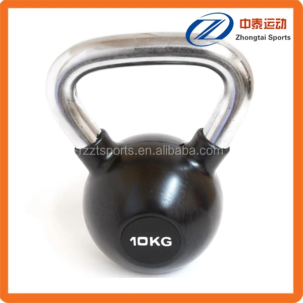 chrome handle rubber coated kettlebell manufacturer