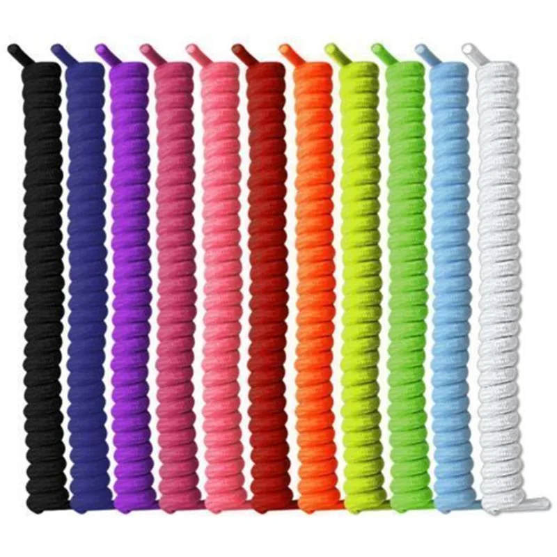 2021 Fuzhou YoYo Spiral Curly Elastic Shoelaces Round Elastic No Tie Shoelaces for Sale
