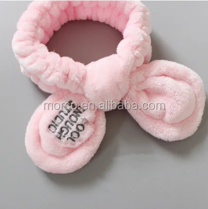 latest designs korean custom logo brand hair band embroidered wire headbands