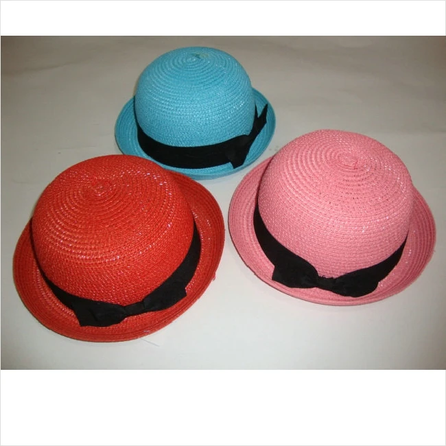 Straw Sun Hats for Kids Wide Brim Beach with Branded Logo