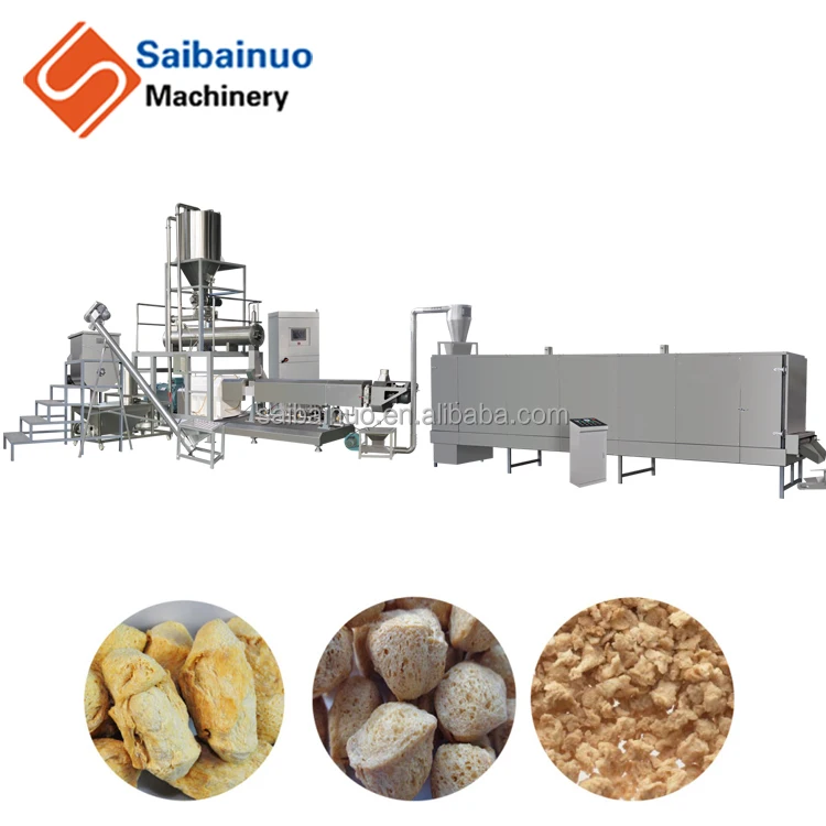 Textured Soya Protein Equipment /soy meat hot dog making machine