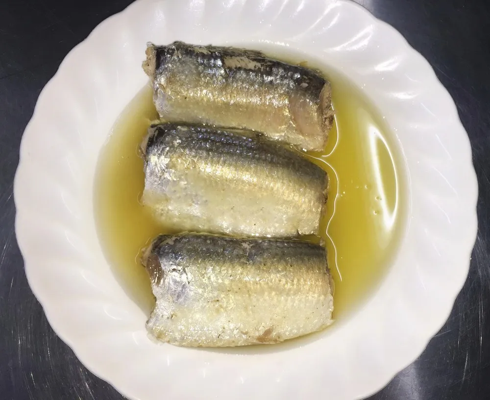 2022 Hot Selling 125g Canned Sardine in Vegetable Oil