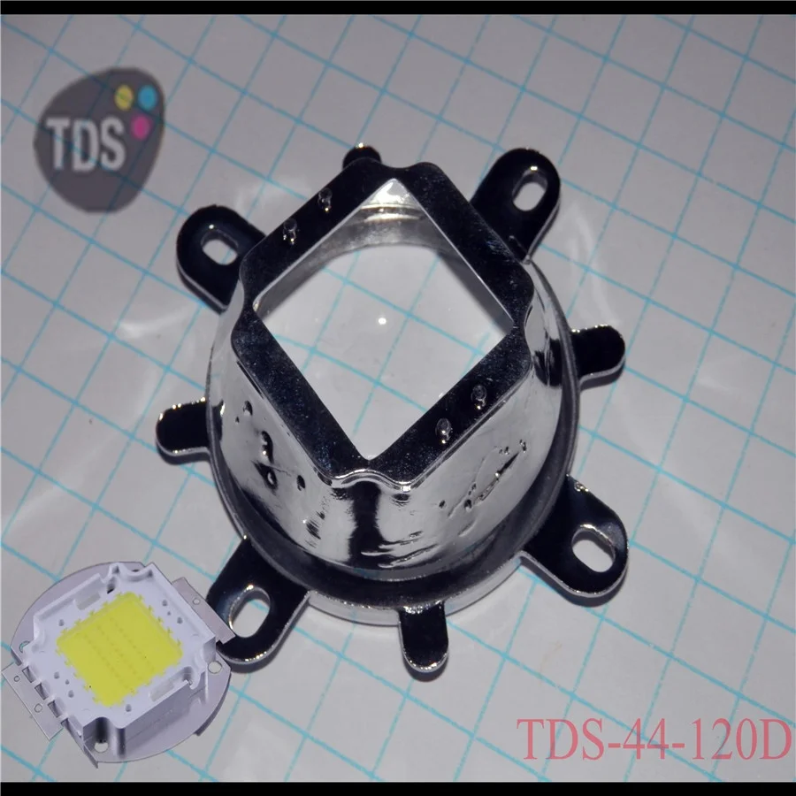 30 / 45 / 60 / 120 degree 44mm cob led lens for 20W 30W 50W 100W LED