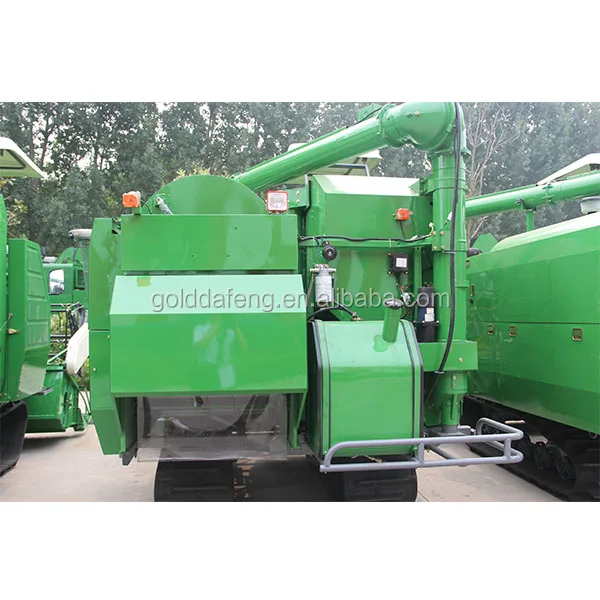 4LZ-5 Crawler Type Grain Combine Harvester Dual - Roll 1.5kg/s 3333-6000m2/h 0.75m3 2562mm 6350*2870*3100 65HP Blue