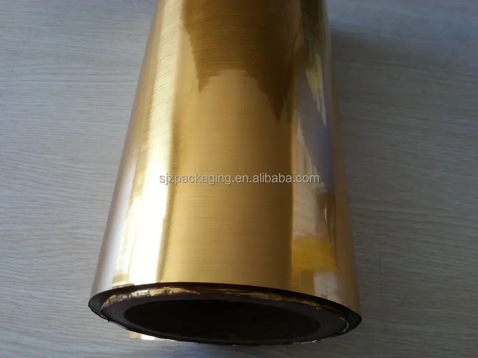 Silver or Gold brushed aluminum metallized PET film for refrigerator doors