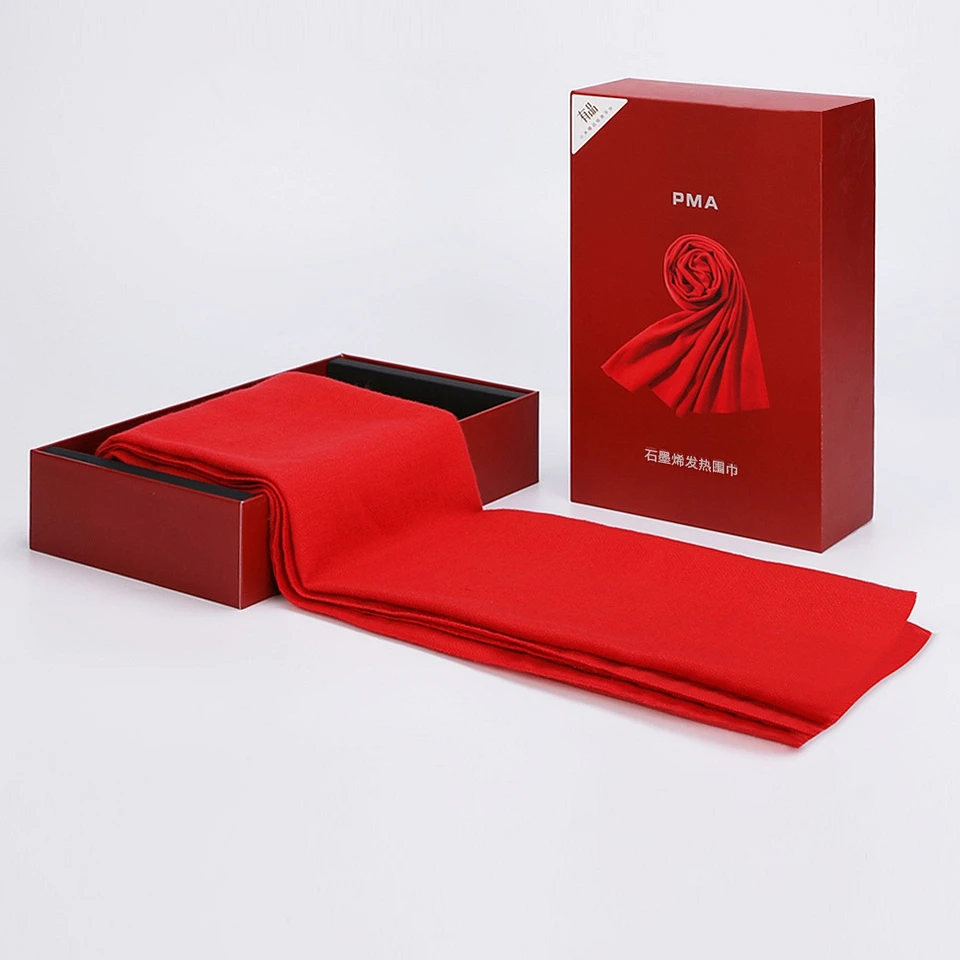 
Original Xiaomi PMA Red Winter Scarf Graphene Heating Scarves 3 Gear Adjustable Fashion USB Interface Women Men Soft Warm Scarf 