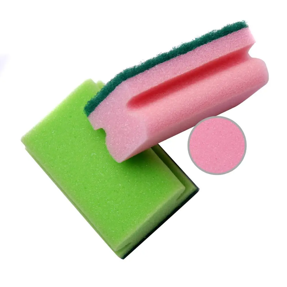 
custom Household Cleaning kitchen Scouring Pad Sponge Dishwashing Sponges 